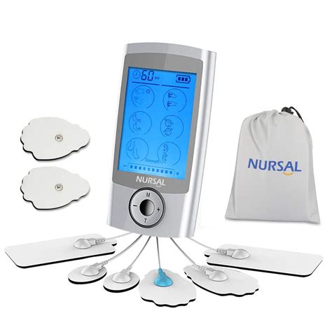 Buy Nursal Tens Machine Rechargeable Tens Unit Impulse Mini Massager With 16 Modes 8 Pads And