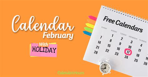 February Calendar With Holidays