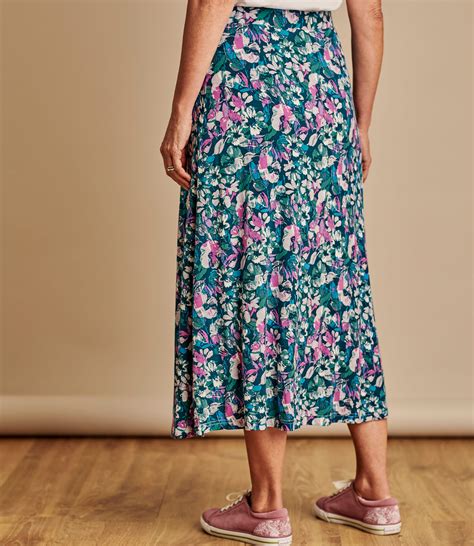 Watercolour Floral Womens A Line Skirt Woolovers Us