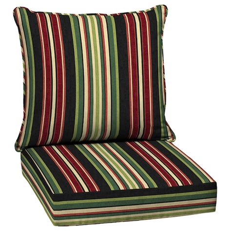 Garden Treasures 2 Piece Sanibel Stripe Deep Seat Patio Chair Cushion
