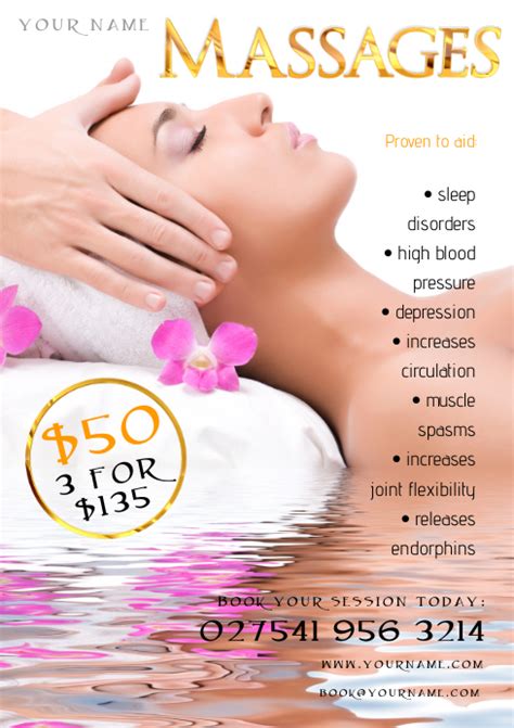 A4 Massages Flyer Template Postermywall