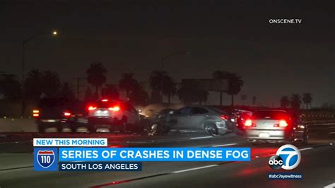 Video Shows Wild Series Of Crashes On Southbound 110 Freeway In South