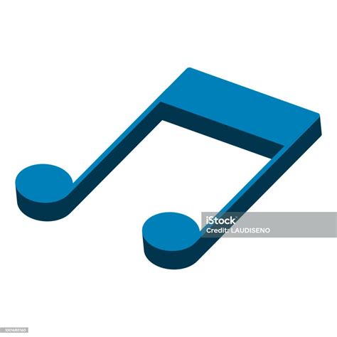 Isometric Eighth Musical Note Beamed Note Stock Illustration Download