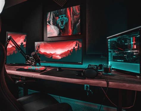 Insane Looking Setup With Double Monitors And A Fantastic Color Scheme
