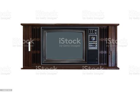 Vintage Television Or Old Retro Tv On Isolated White Background With