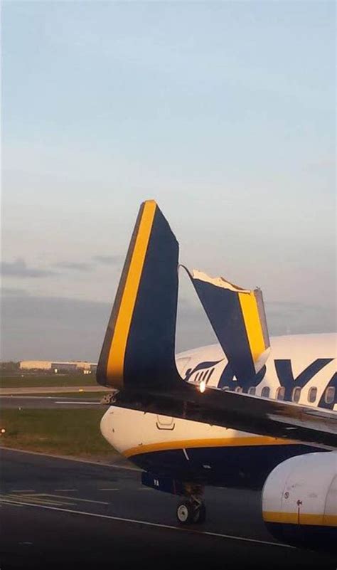 The plane was flying from athens to lithuania when it was forced down. Two Ryanair planes damaged after they collide on Dublin ...