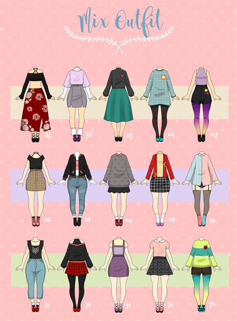 Closed Casual Outfit Adopts 06 By Rosariy Fashion Design Drawings