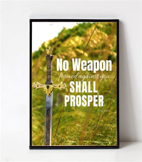 No Weapon Formed Against You Shall Prosper Bible Art Isa Etsy