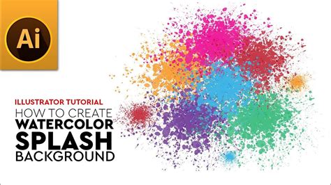 How To Create Elegant Splash Watercolor Vector Background In Adobe