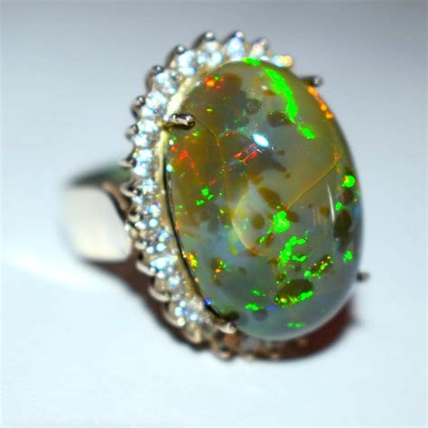100 Natural Ethiopian Black Opal Ring Promise Ring Wedding Etsy