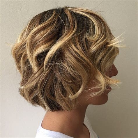 12 Curly Layered Brown Blonde Bob Capellistyle