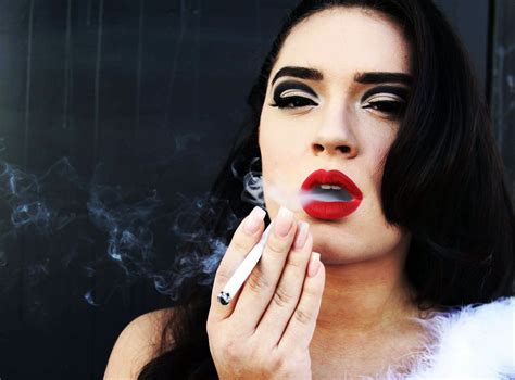 Woman Smoking Cigarette Royalty Free Photo