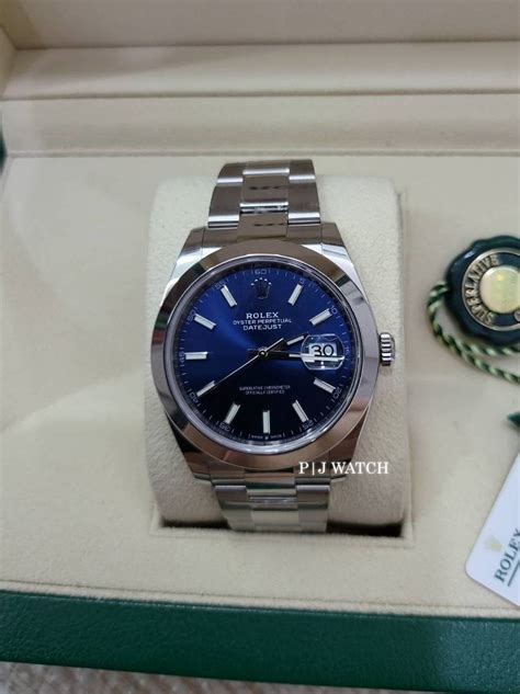 New Rolex Oyster Perpetual Datejust 41mm Bright Blue Dial Ref126300