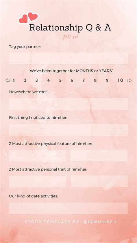 Relationship Q And A Instagram Story Template Couple Ideas Date