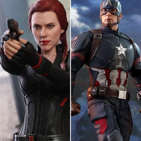 hot toys avengers endgame captain america and black widow figures marvel toy news