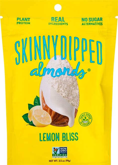 Skinny Dipped Almonds Lemon Yogurt Bliss 35 Oz Vitacost