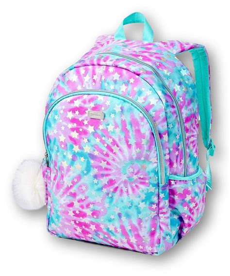 Justice Star And Tie Dye Kids School Backpack For Girls Girls