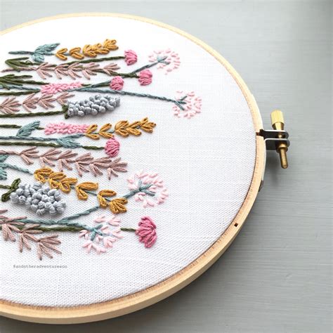 Spring Meadow Hand Embroidery Pattern Digital Download And Other