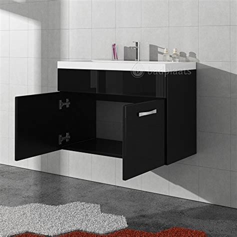 W bath vanity in high gloss ash gray w reinforced acrylic top in white w white basin left side drawers suave and refined the dolce series is the suave and refined the dolce series is the highlight of any modern bathroom. Bathroom cabinet Paso 01 80cm basin black high gloss ...