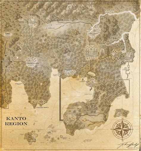Map Of Kanto By Joshuadunlop On Deviantart
