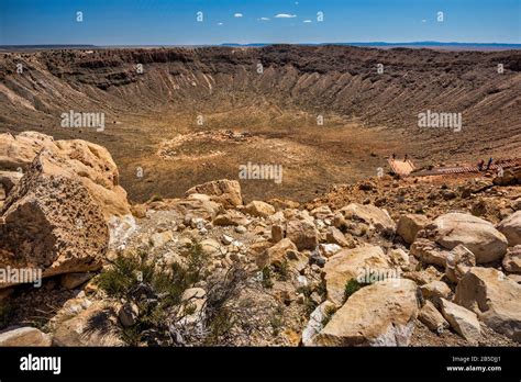 Meteor Crater Aka Barringer Crater Seen From Upper Viewing Deck At
