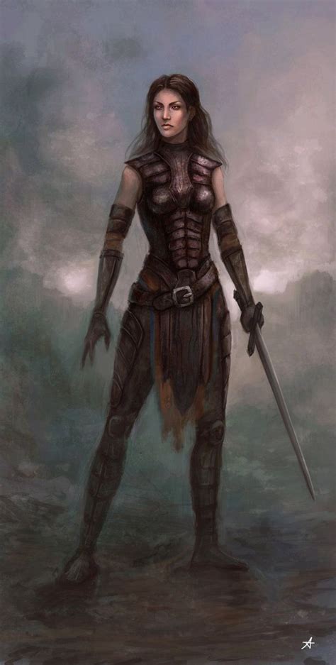 Fighter By Aerenwyn On Deviantart Studded Leather Armor Leather