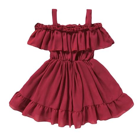 Summer Casual Dress Baby Girls Solid Color Sleeveless Kids Princess