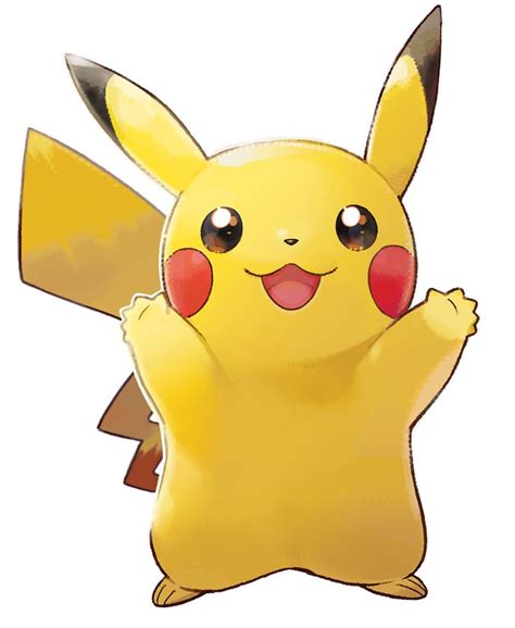 Pikachu Artwork From Pokémon Lets Go Pikachu And Lets Go Eevee