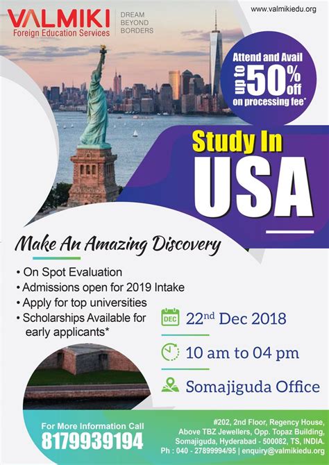 Planing For Study Abroad Choose Usa A Country Offering World Class