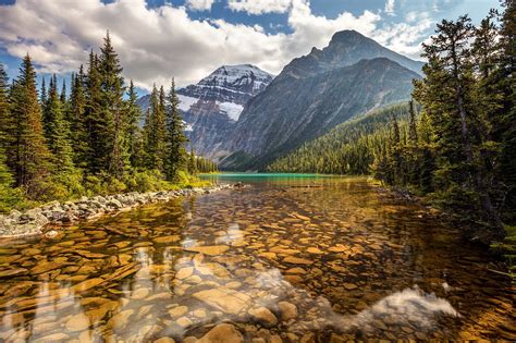Nature Water River Mountains Canada Landscape 2000x1333