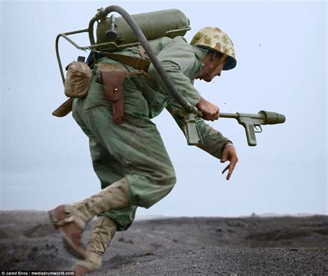 Extraordinary Colorized Photographs Show Us Marines Battling In Japan