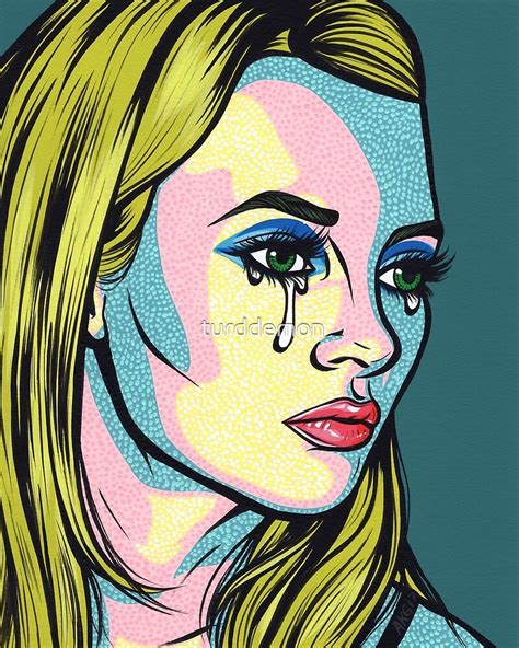 Blonde Pop Art Crying Girl By Turddemon Redbubble
