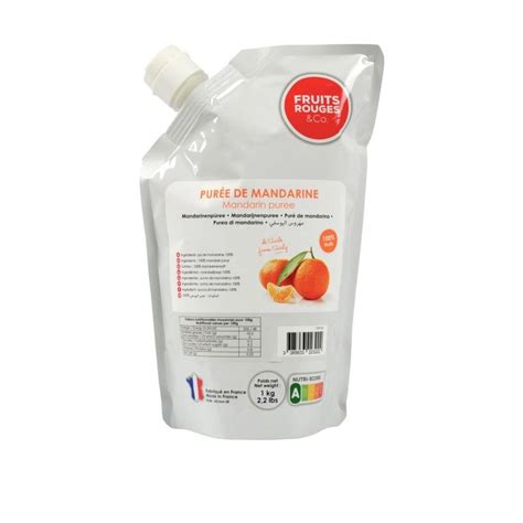 Purée De Mandarine 1kg Fruits Rouges And Co Maspatule