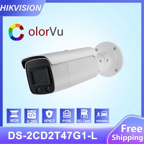 hikvision colorvu ip camera ds 2cd2t47g1 l 4mp network dome bullet surveillance camera h 265