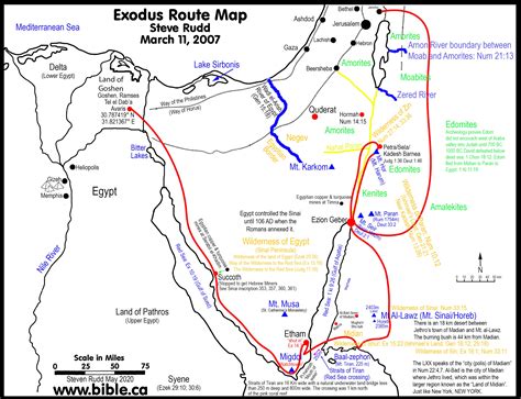 The Exodus Route Crossing The Red Sea