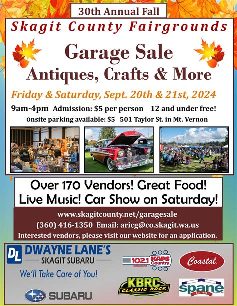 Skagit County Fairgrounds Fall Garage Sale - Mount Vernon, WA