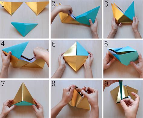 Caja De Origami Para Tus Regalos De Navidad Cajas De Origami