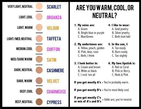 Take This Quiz To Determine Your Undertone And Which Color Would Suit