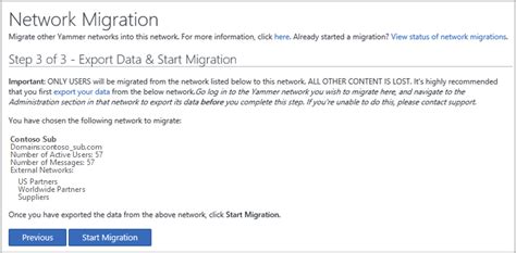 network migration consolidate multiple yammer networks yammer microsoft learn
