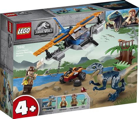 Lego® Jurassic World™ 75942 Vélociraptor La Mission De Sauvetage En Avion La Cabane à Jouer