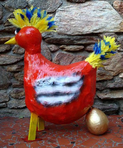 It's easier to use for detailed areas and the. Paper Mache Chicken by adroach on Flickr.Paper Mache ...