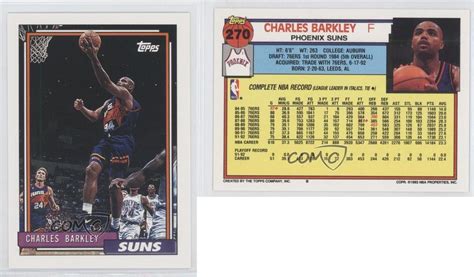 Buy guaranteed authentic charles barkley memorabilia including autographed jerseys, photos, and more at www.sportsmemorabilia.com. 1992-93 Topps #270 Charles Barkley Phoenix Suns Basketball Card | eBay