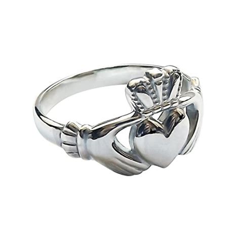 sterling silver claddagh ring 13 5mm unisex irish made approx 4 3g size i to z available