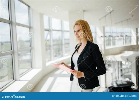 Beautiful Businesswoman At Company Stock Photo Image Of Businesswoman