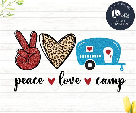 Peace Love Camp Png Peace Svg Dxf Camping Rv Png Camp Etsy In 2022