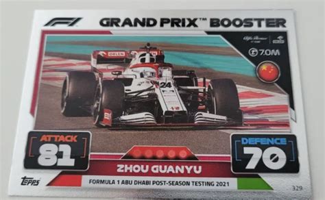 2022 Formula 1 F1 Turbo Attax Zhou Guanyu Grand Prix Booster Foil