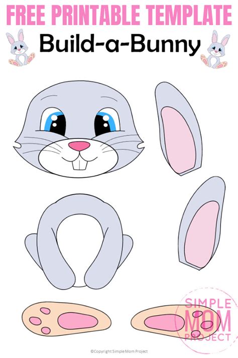 Free Printable Build an Easter Bunny Craft for Kids | Juegos de