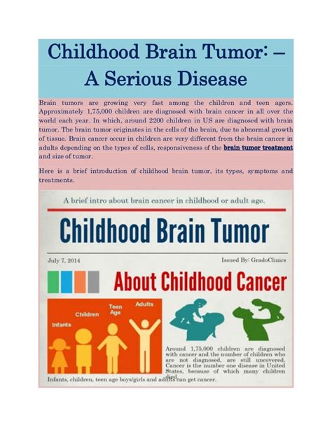 Childhood Brain Tumor A Serious Disease