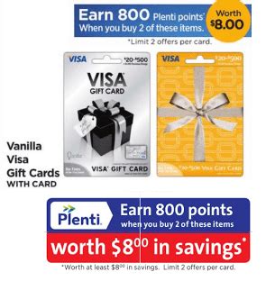 Rite aid wellness + plenti card. Rite Aid Vanilla Visa Gift Card Promotion: Free 800 Plenti Points