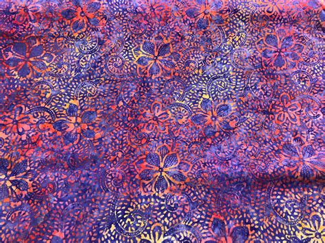 100 Cotton Hand Painted Batik Fabric By Nutex Batik Etsy